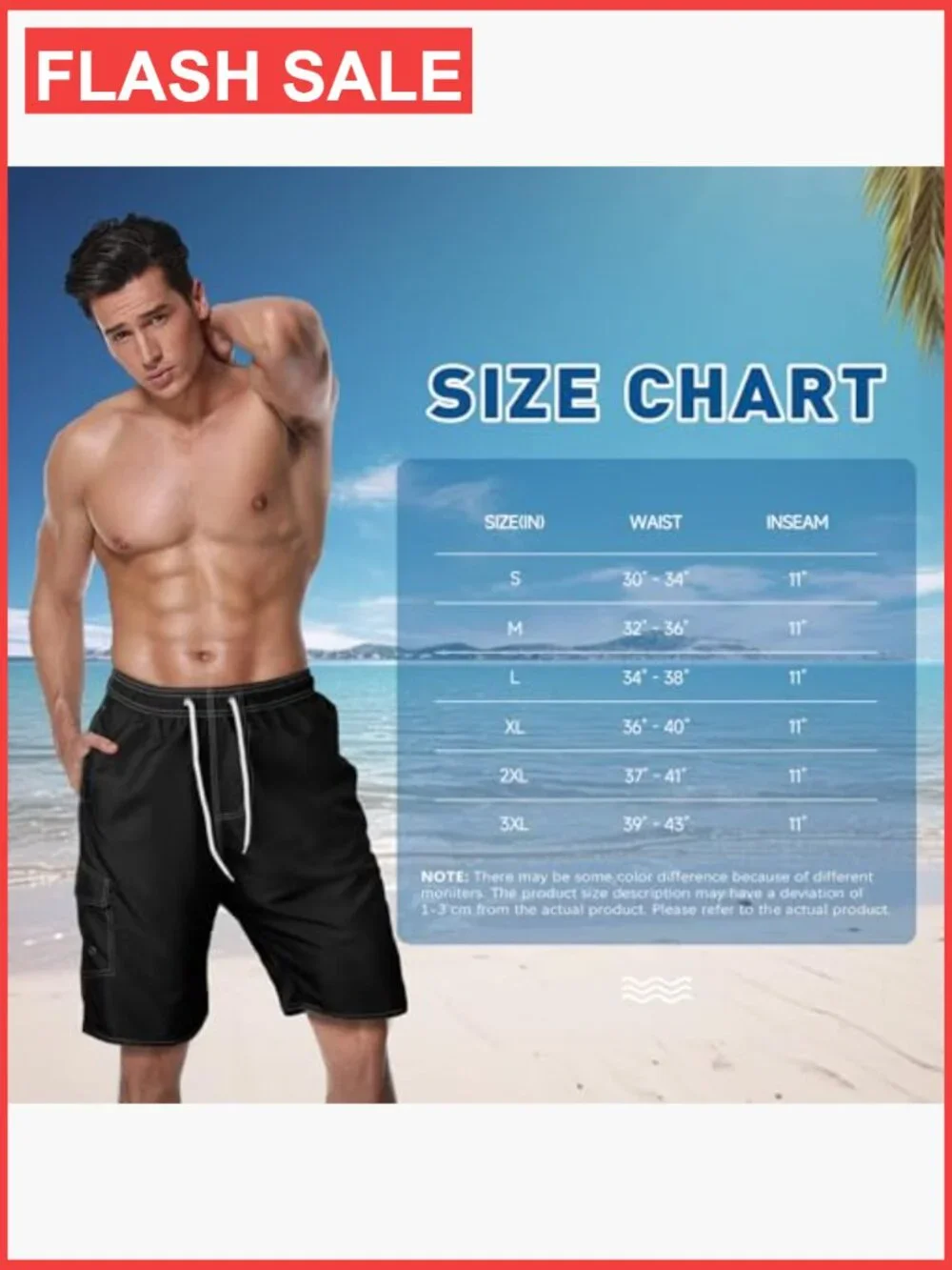 Mens Swim Trunks Quick Dry with Mesh Lining Swimwear 11